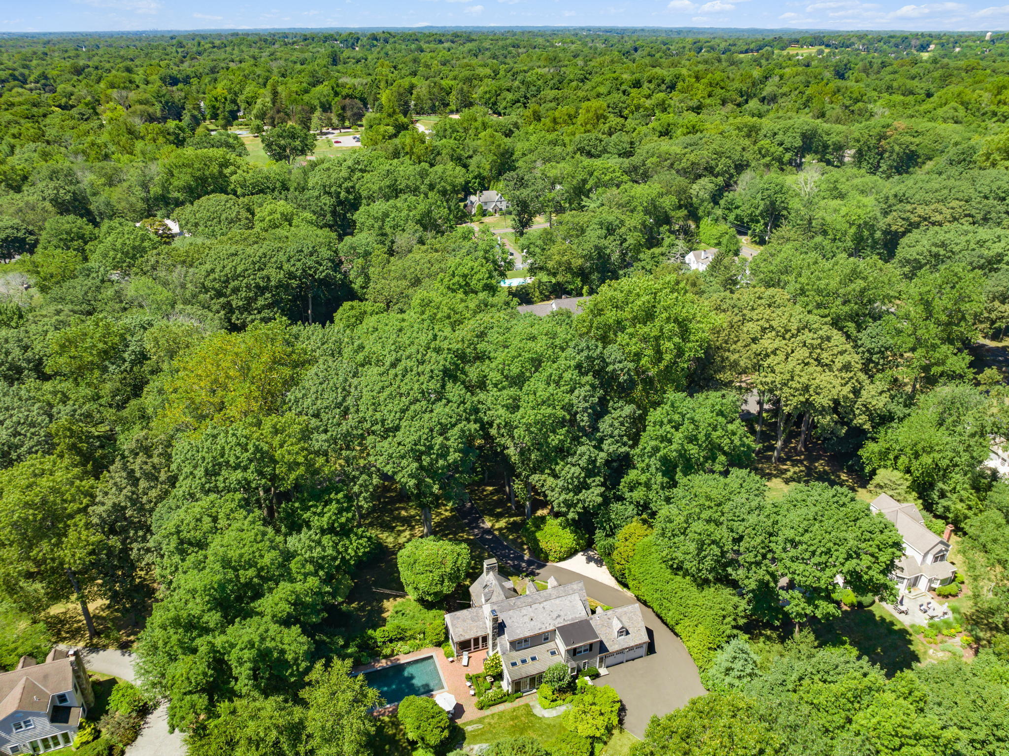 7 Point O Woods Road South Darien, CT 06820 - Photo 33 of 33 an aerial view of a house with a yard