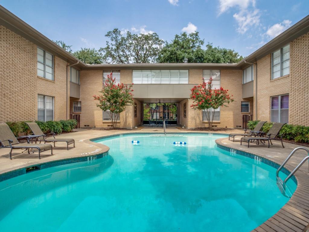6130 Bandera Avenue, Unit C Dallas, TX 75225 - Photo 12 of 12 a front view of house with yard and outdoor seating