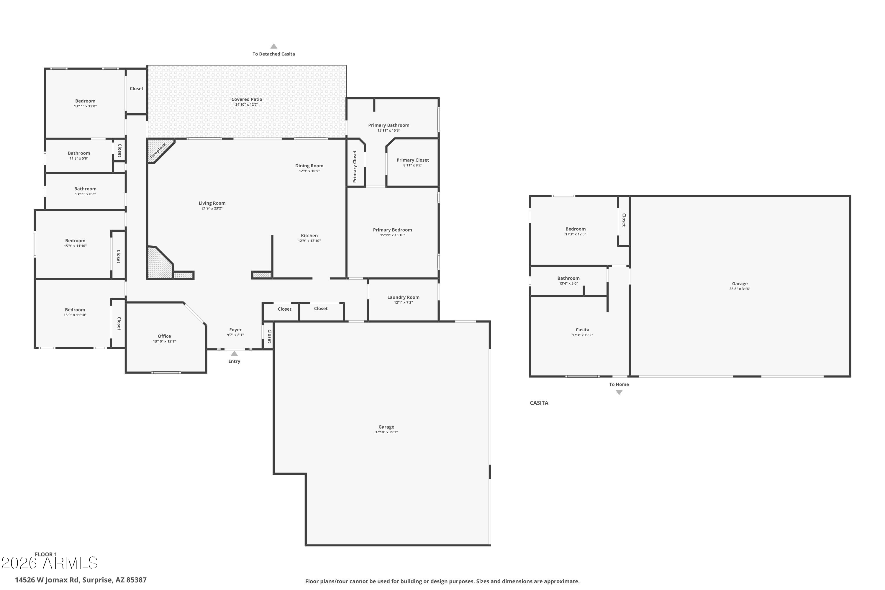 14526 West Jomax Road Surprise, AZ 85387 - Photo 57 of 57 a picture of a kitchen with a refrigerator