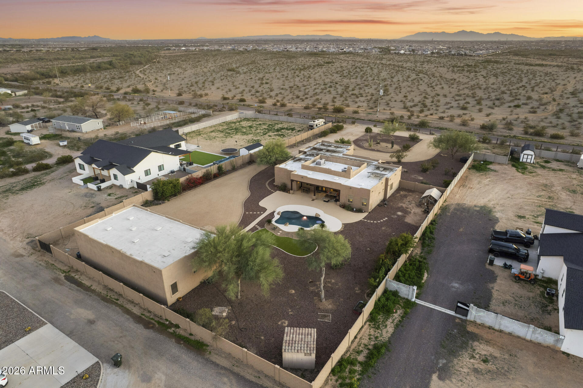 14526 West Jomax Road Surprise, AZ 85387 - Photo 53 of 57 an aerial view of residential houses with outdoor space