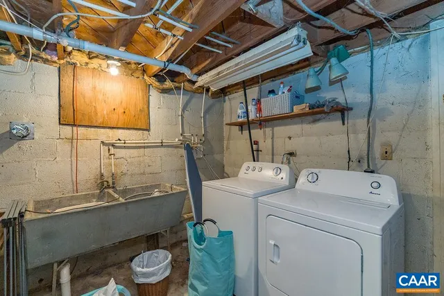 a view of a chair and table on the deck
