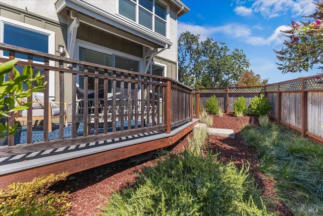a view of roof deck with patio