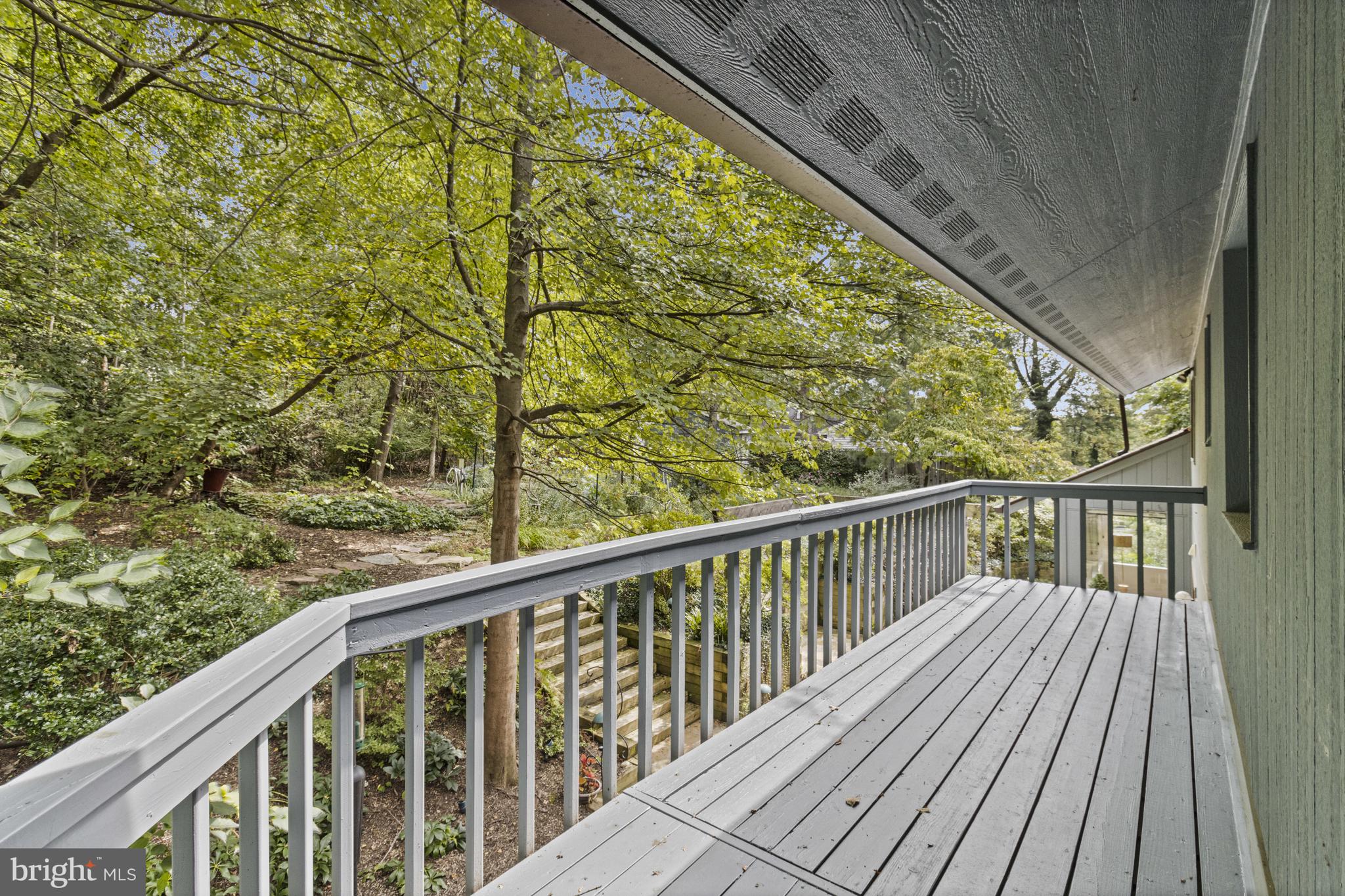 7107 Roxann Road Alexandria, VA 22315 - Photo 28 of 62 a view of balcony with wooden floor