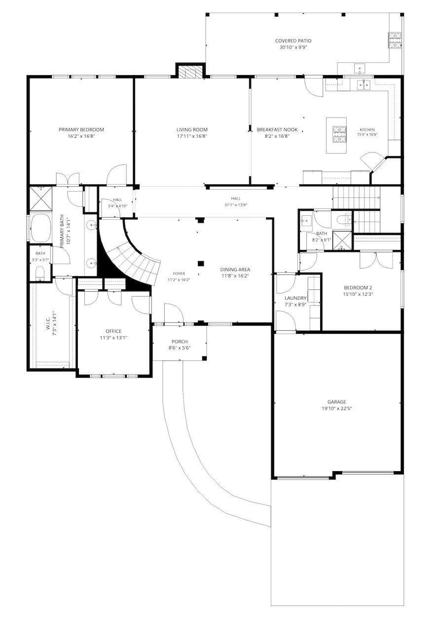 9211 Memorial Grove Drive Spring, TX 77379 - Photo 45 of 47 First floor plan with dimensions