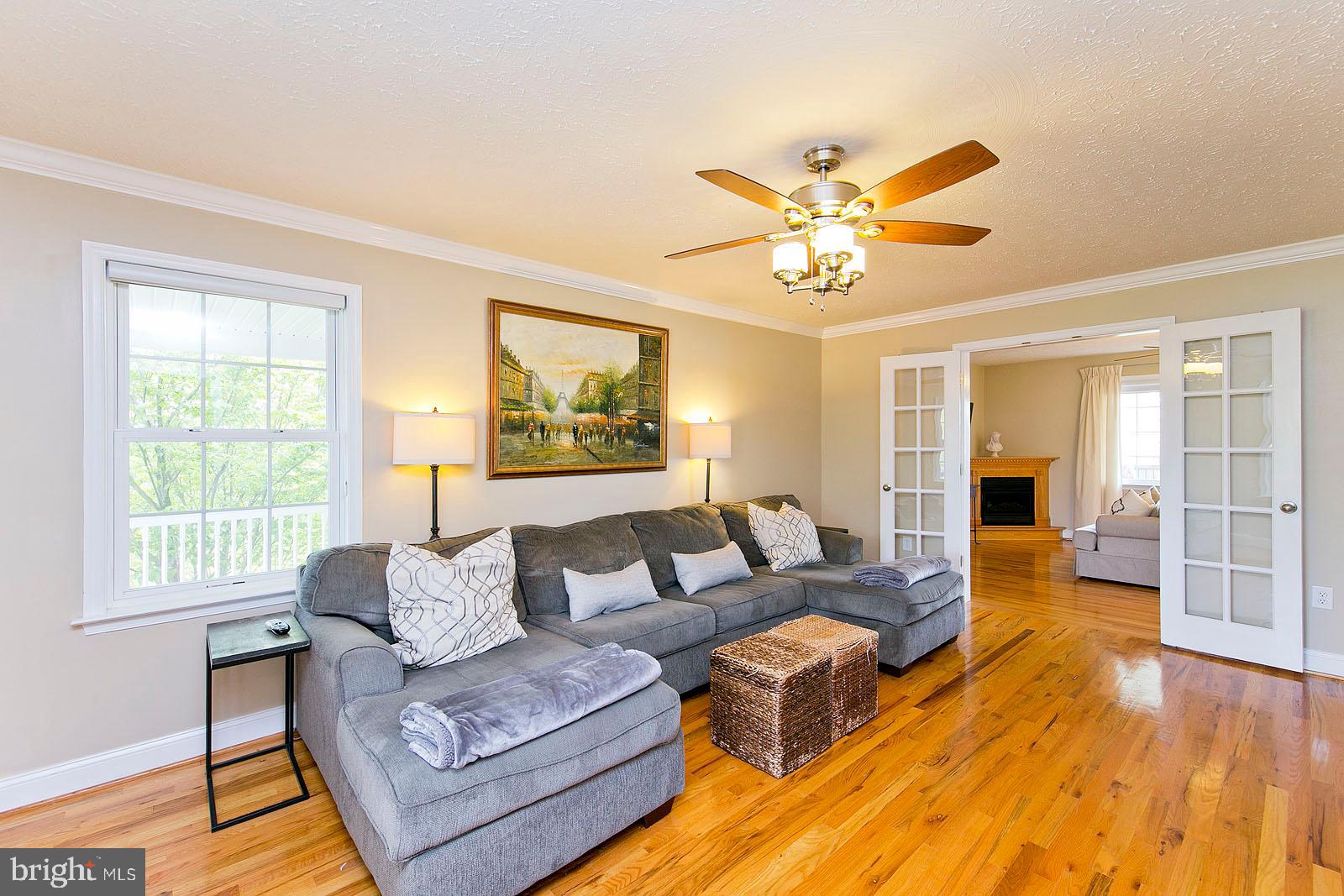 6363 Middle Road Stephens City, VA 22655 - Photo 8 of 81 Living room with crown molding/french doors