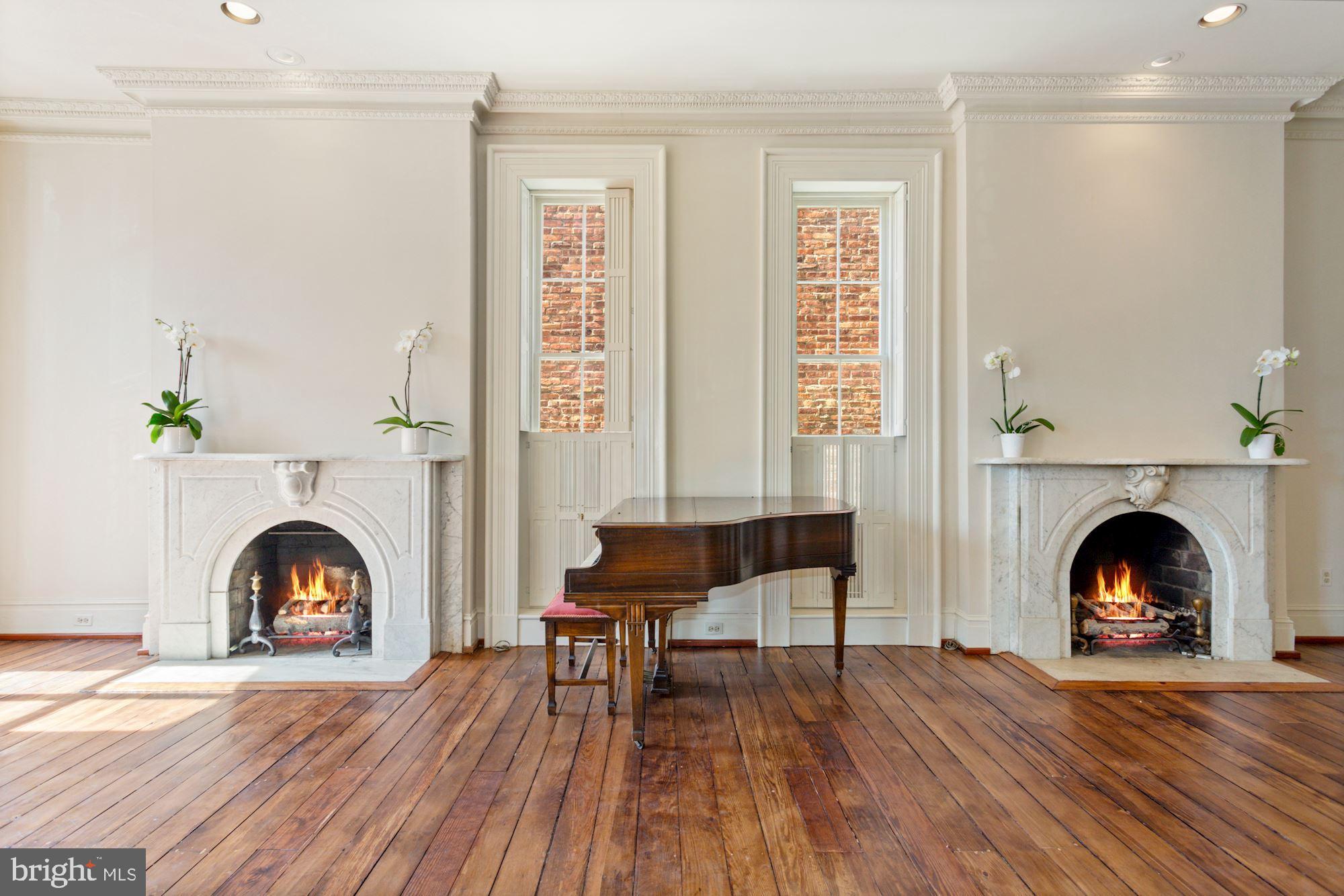 3129 N Street Northwest Washington, DC 20007 - Photo 5 of 28 LIVING RM/ 2 MARBLE FIREPLACES