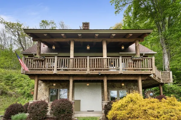 a front view of a house with porch