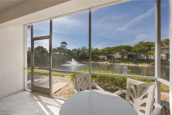 a view of lake from balcony