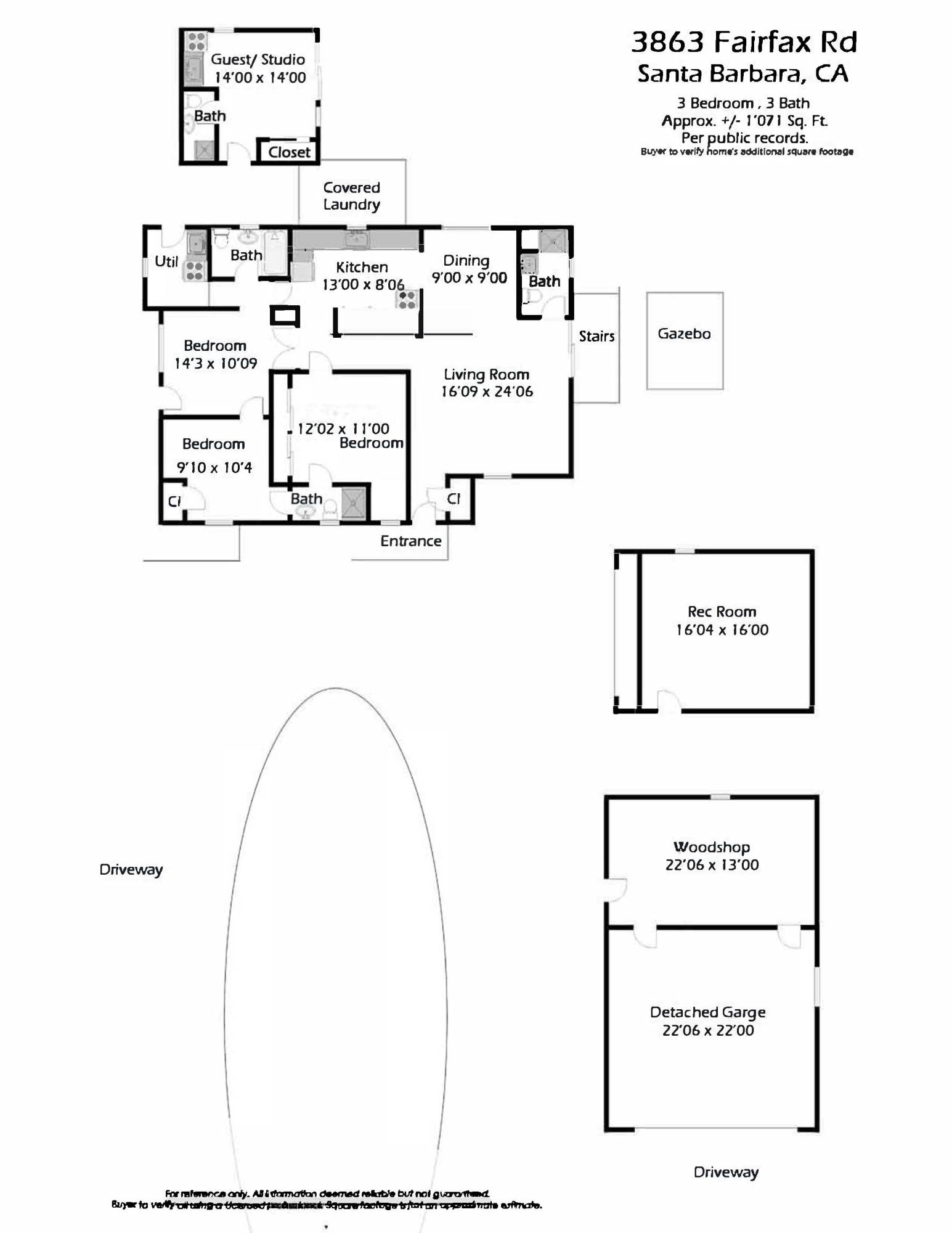 3863 Fairfax Road Santa Barbara, CA 93110 - Photo 28 of 28 3863 Floorplan_Corrected
