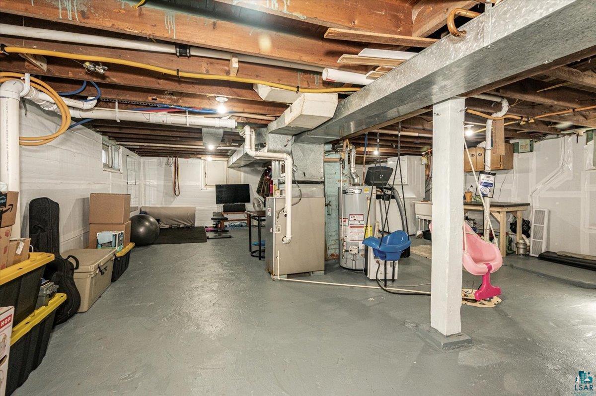 415 14th Street Cloquet, MN 55720 - Photo 12 of 20 Unfinished basement with gas water heater and heating unit