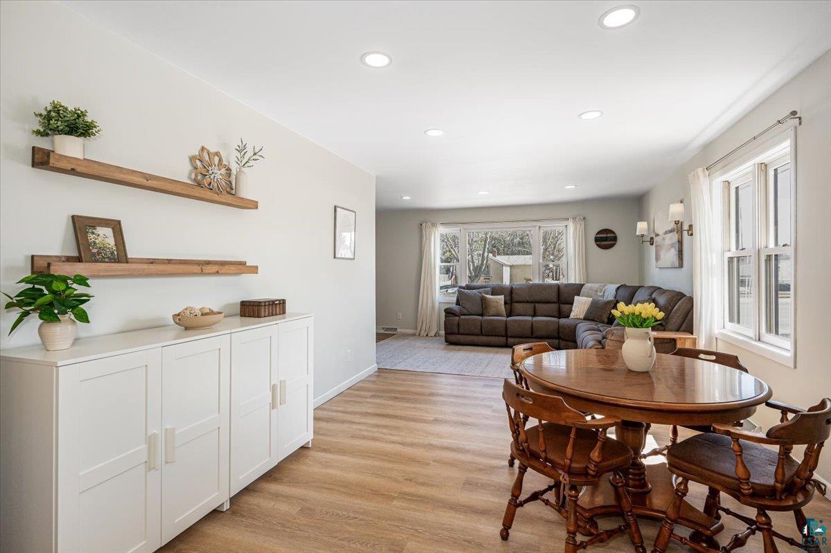 415 14th Street Cloquet, MN 55720 - Photo 3 of 20 Dining space with light wood finished floors and recessed lighting
