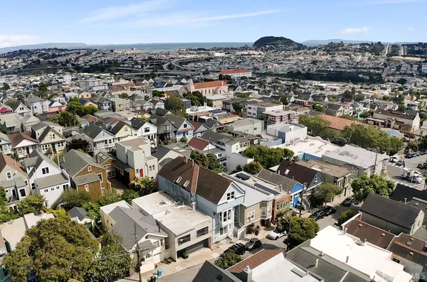 an aerial view of a city