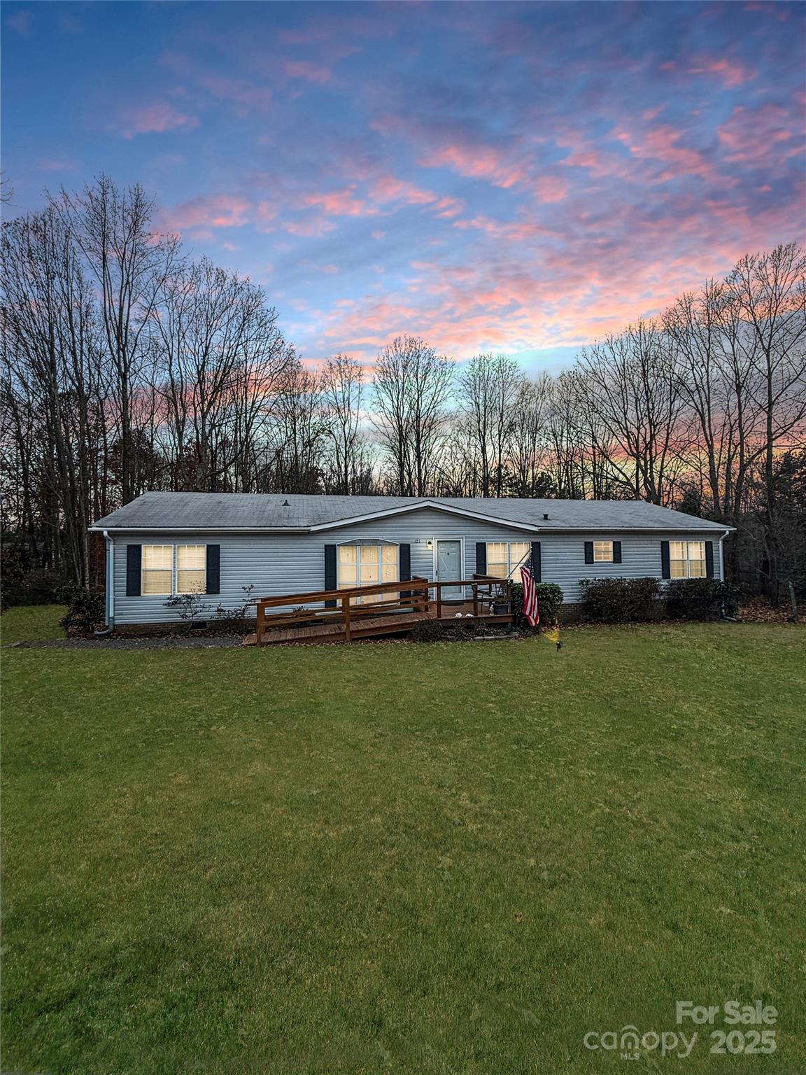 a house view with a garden space