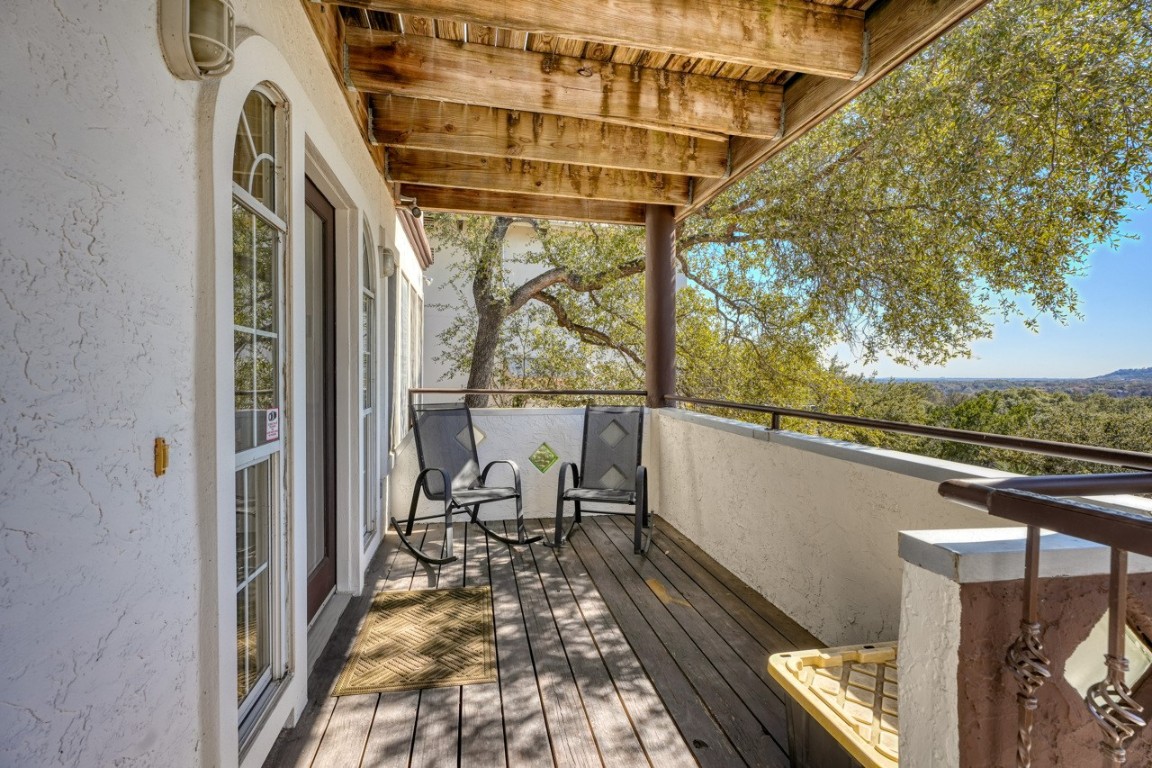 4804 Ranch Road 2222 Austin, TX 78731 - Photo 18 of 40 View of wooden deck at front door with view looking Southeast