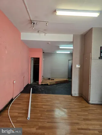 a view of a room with a staircase