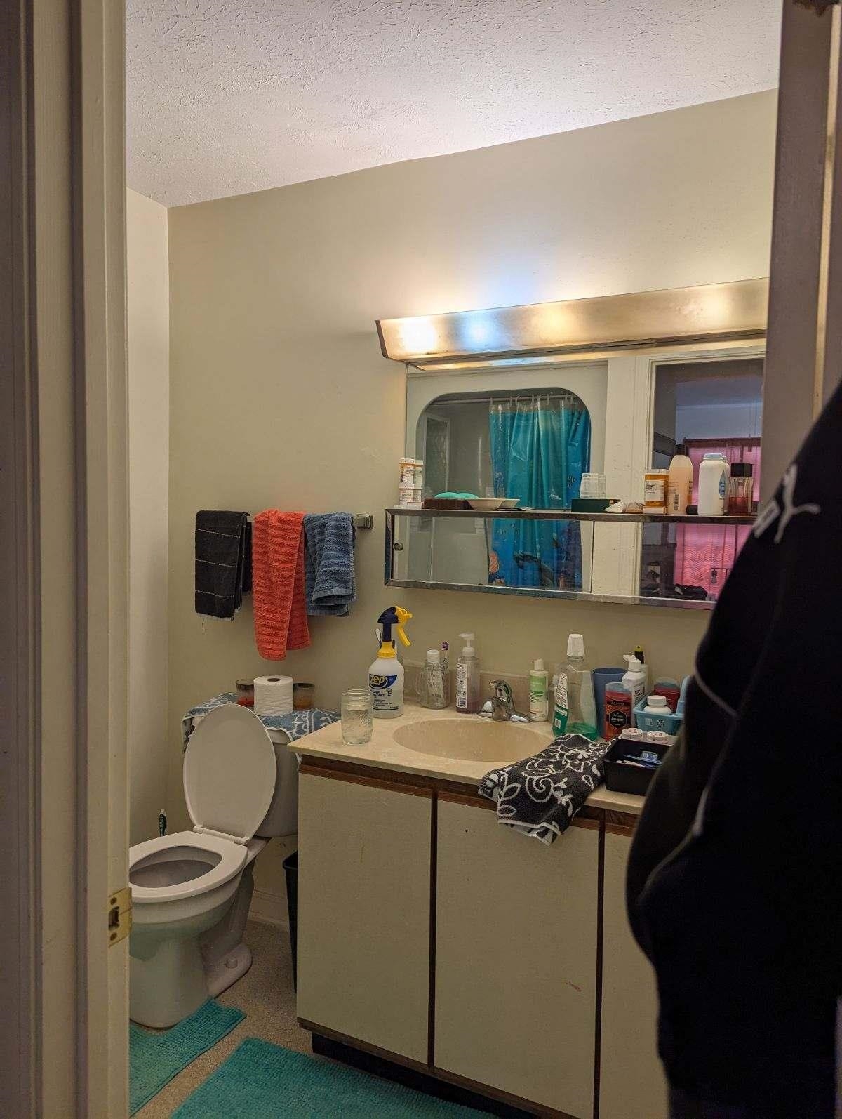 1112 Blue Ridge Drive, Unit 9 Harrisonburg, VA 22802 - Photo 7 of 13 a bathroom with a granite countertop toilet sink and mirror