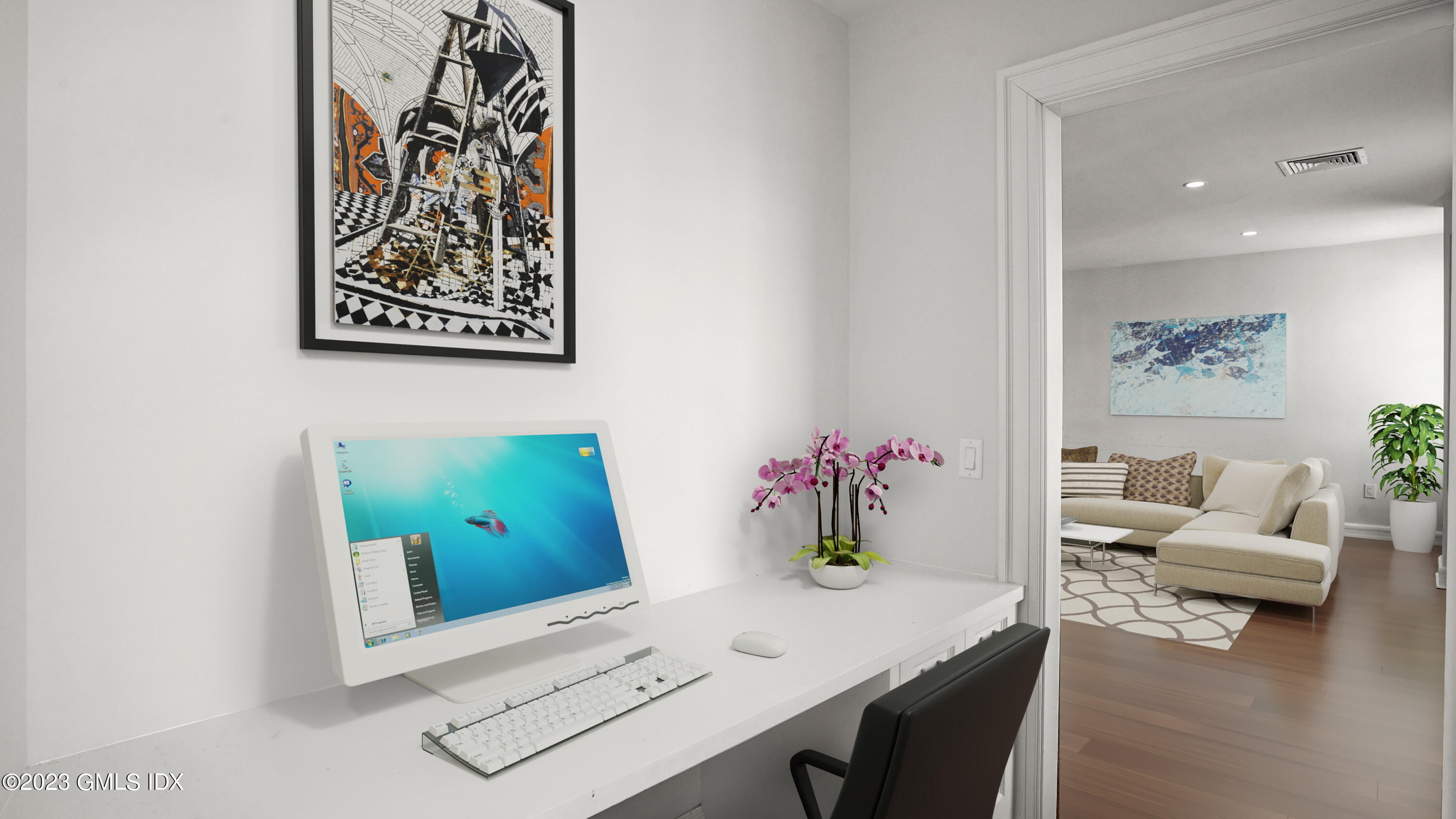 409 Greenwich Avenue, Unit A Greenwich, CT 06830 - Photo 9 of 17 a living room with furniture and wooden floor