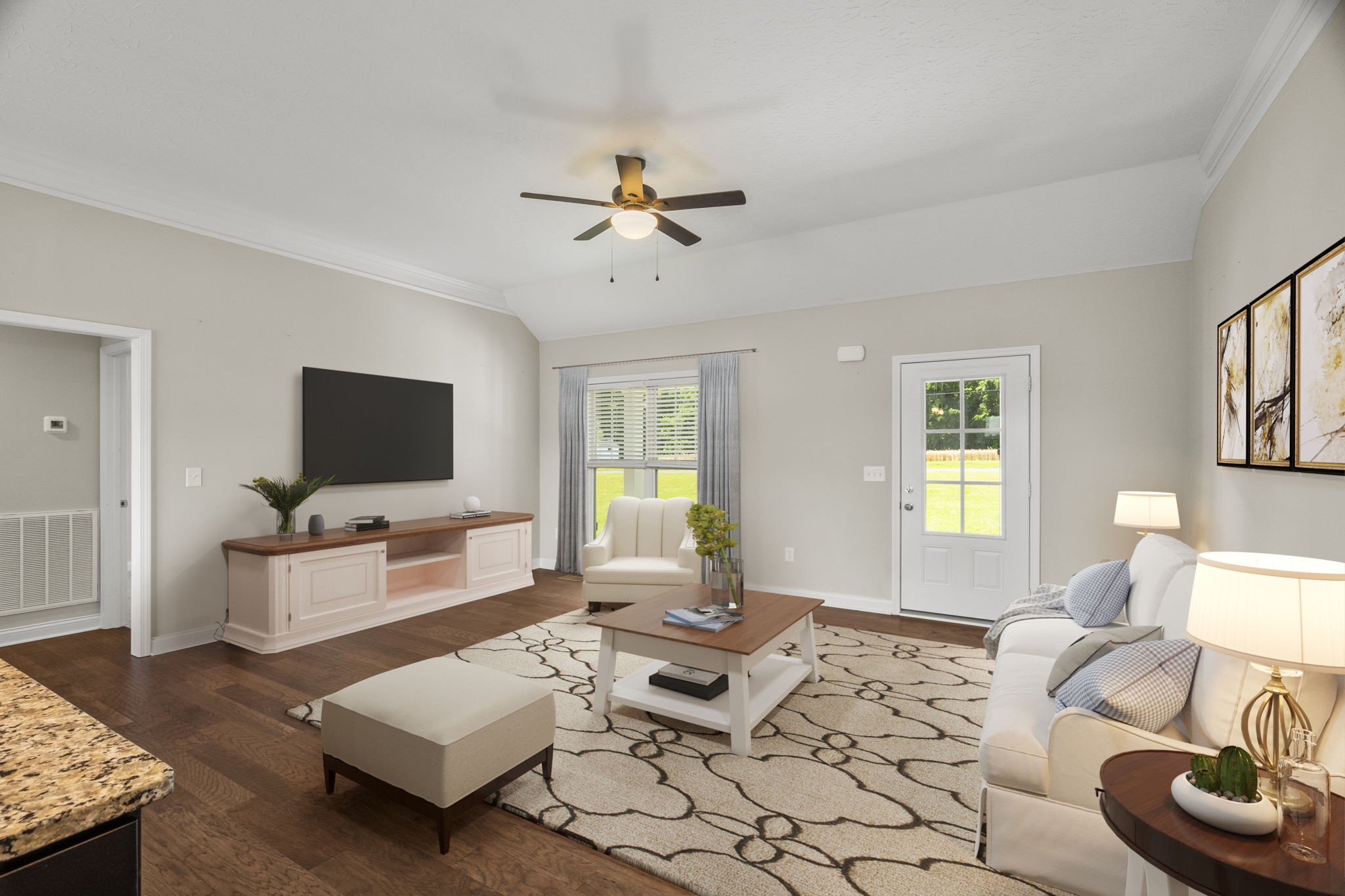 5718 Hoods Branch Road Springfield, TN 37172 - Photo 9 of 47 a living room with furniture and a flat screen tv