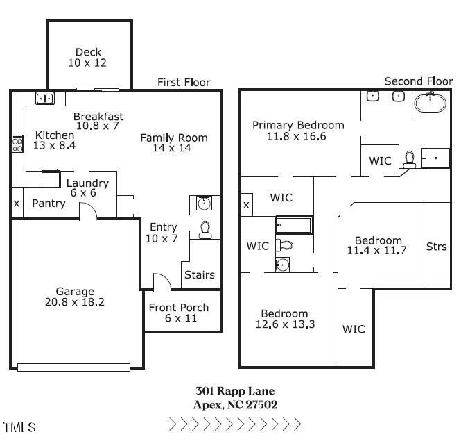 301 Rapp Lane Apex, NC 27502 - Photo 50 of 50 Sketch Pic for MLS