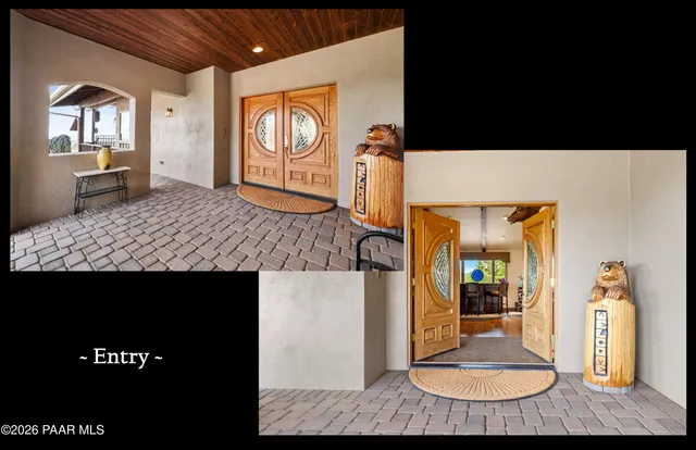 a view of a dining room with furniture wooden floor and chandelier