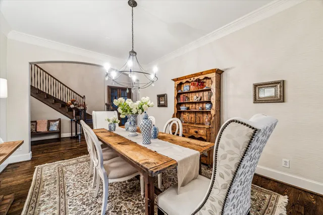 a kitchen with a stove and a wooden cabinets