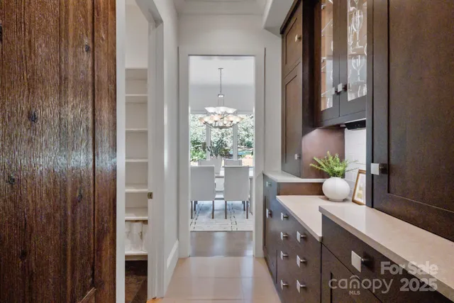 a bathroom with a double vanity sink and mirror