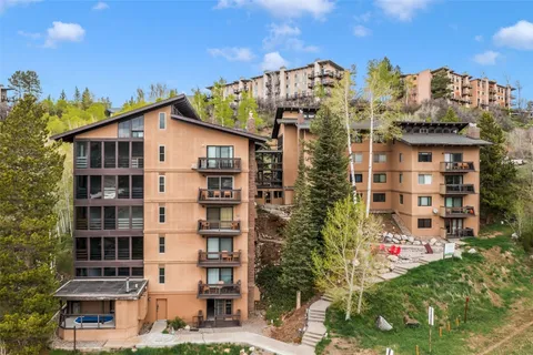 front view of a building with a street