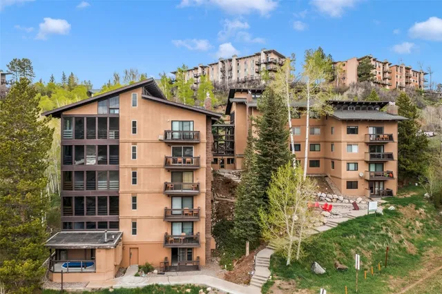 front view of a building with a street