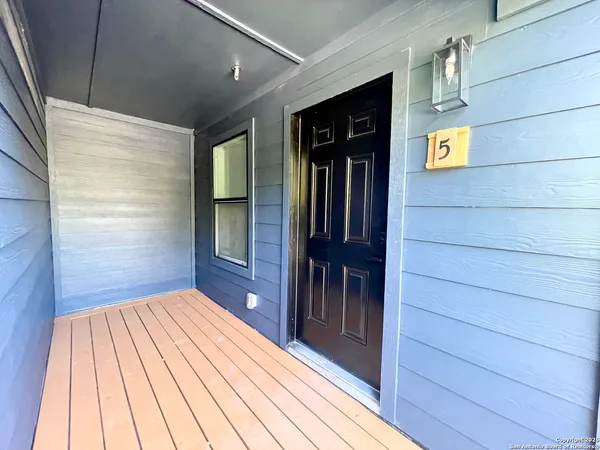 a view of front door of house