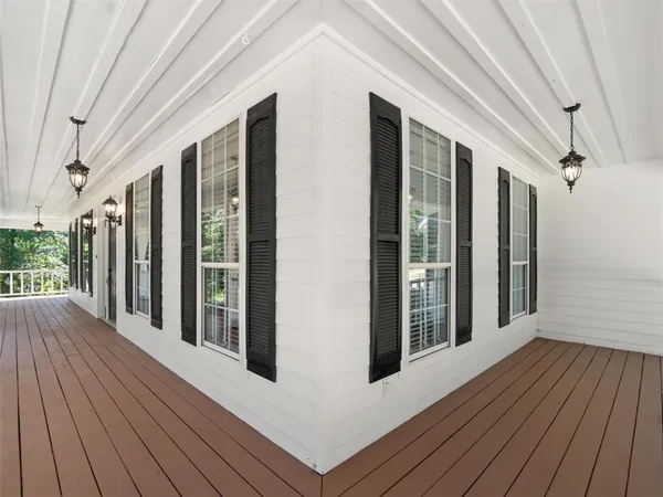 a view of a house with wooden floor