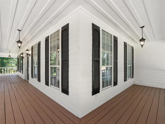 a view of a house with wooden floor