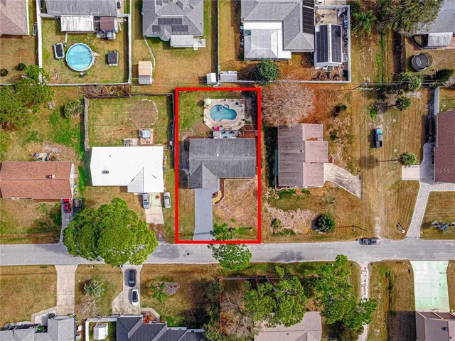 an aerial view of multiple house