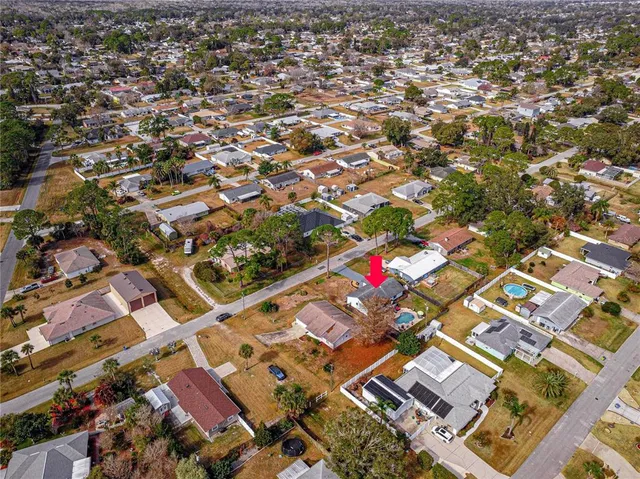 an aerial view of multiple house