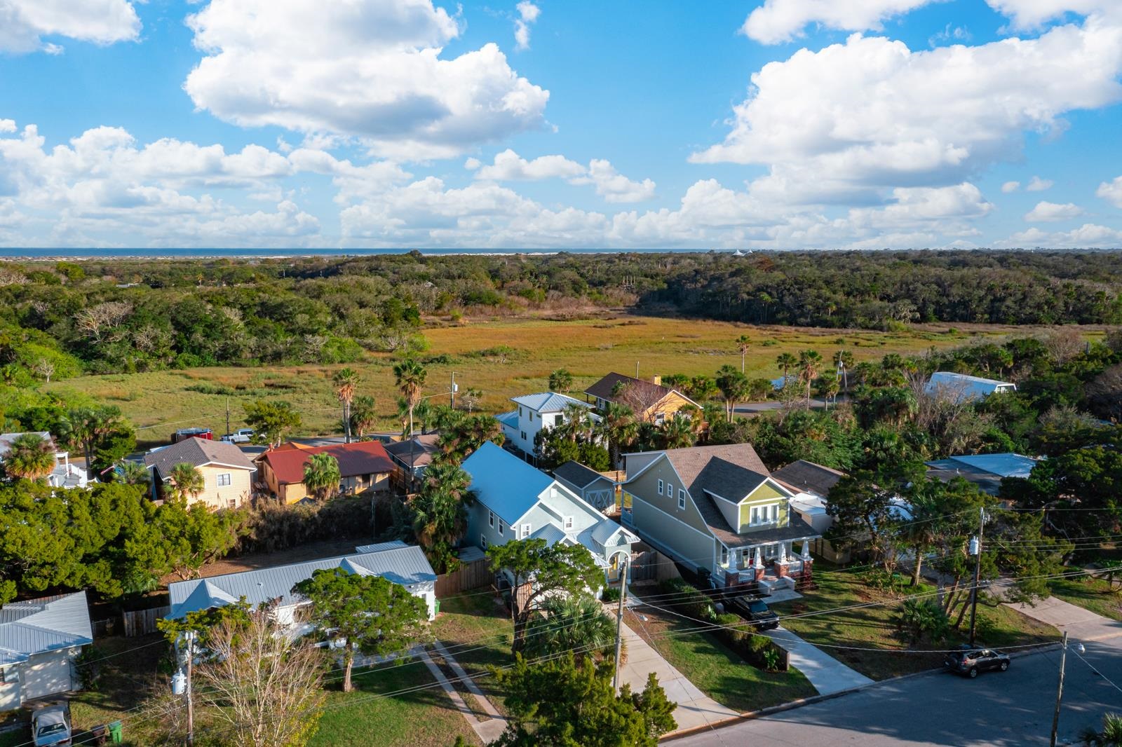 120 Menendez Road, Unit A St. Augustine, FL 32080 - Photo 39 of 50 an aerial view of a house with a lake view