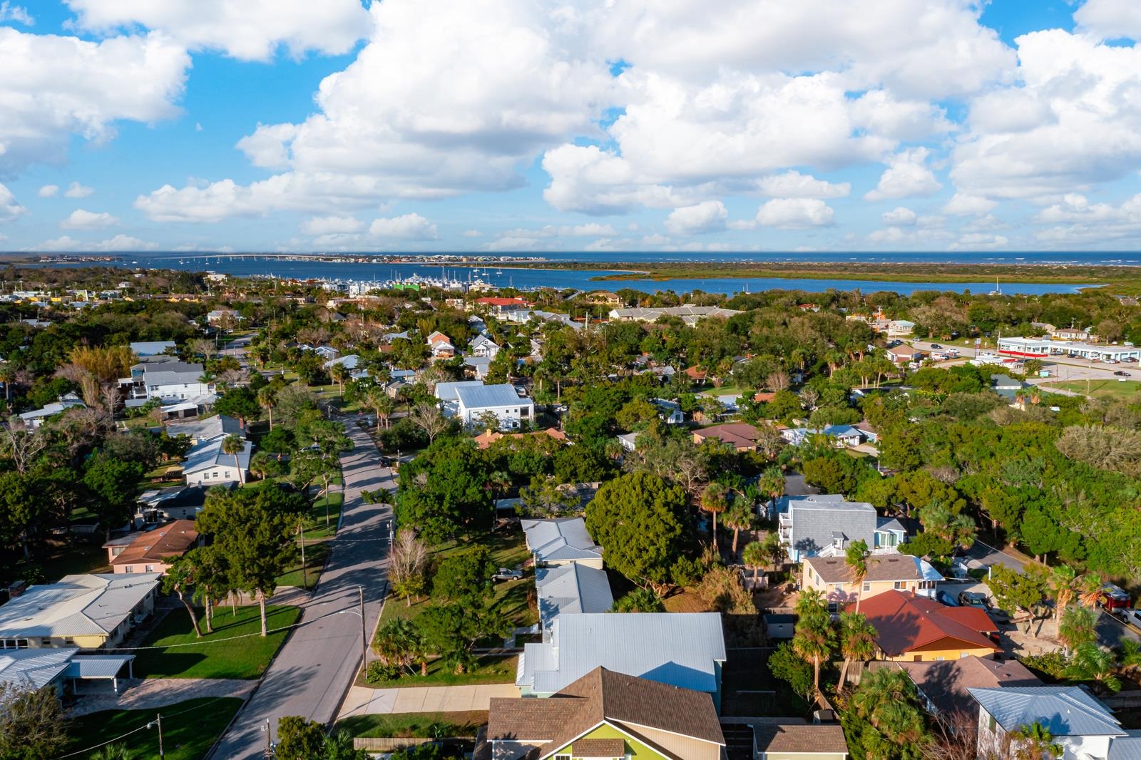 120 Menendez Road, Unit A St. Augustine, FL 32080 - Photo 41 of 50 an aerial view of residential houses with outdoor space