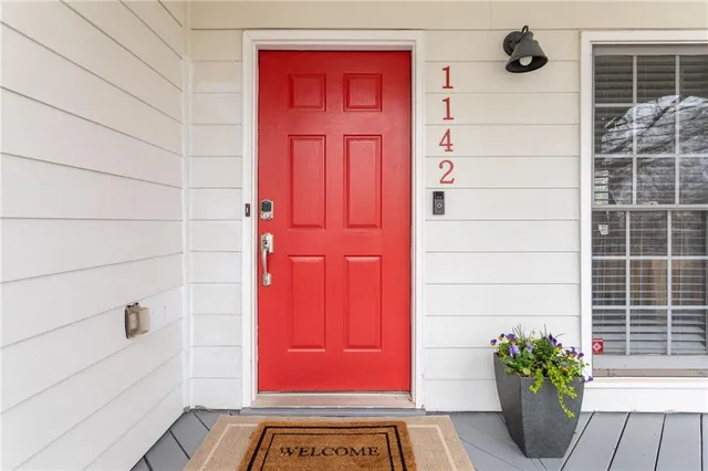 a view of front door
