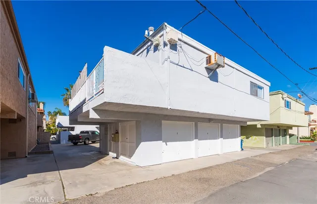 a view of a building with a street