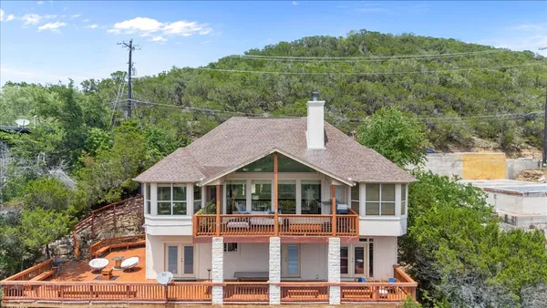 a aerial view of a house