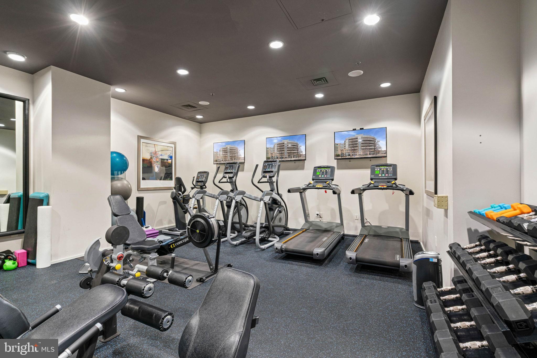 3409 Wilson Boulevard, Unit 301 Arlington, VA 22201 - Photo 27 of 39 Modern fitness space with sleek equipment.
