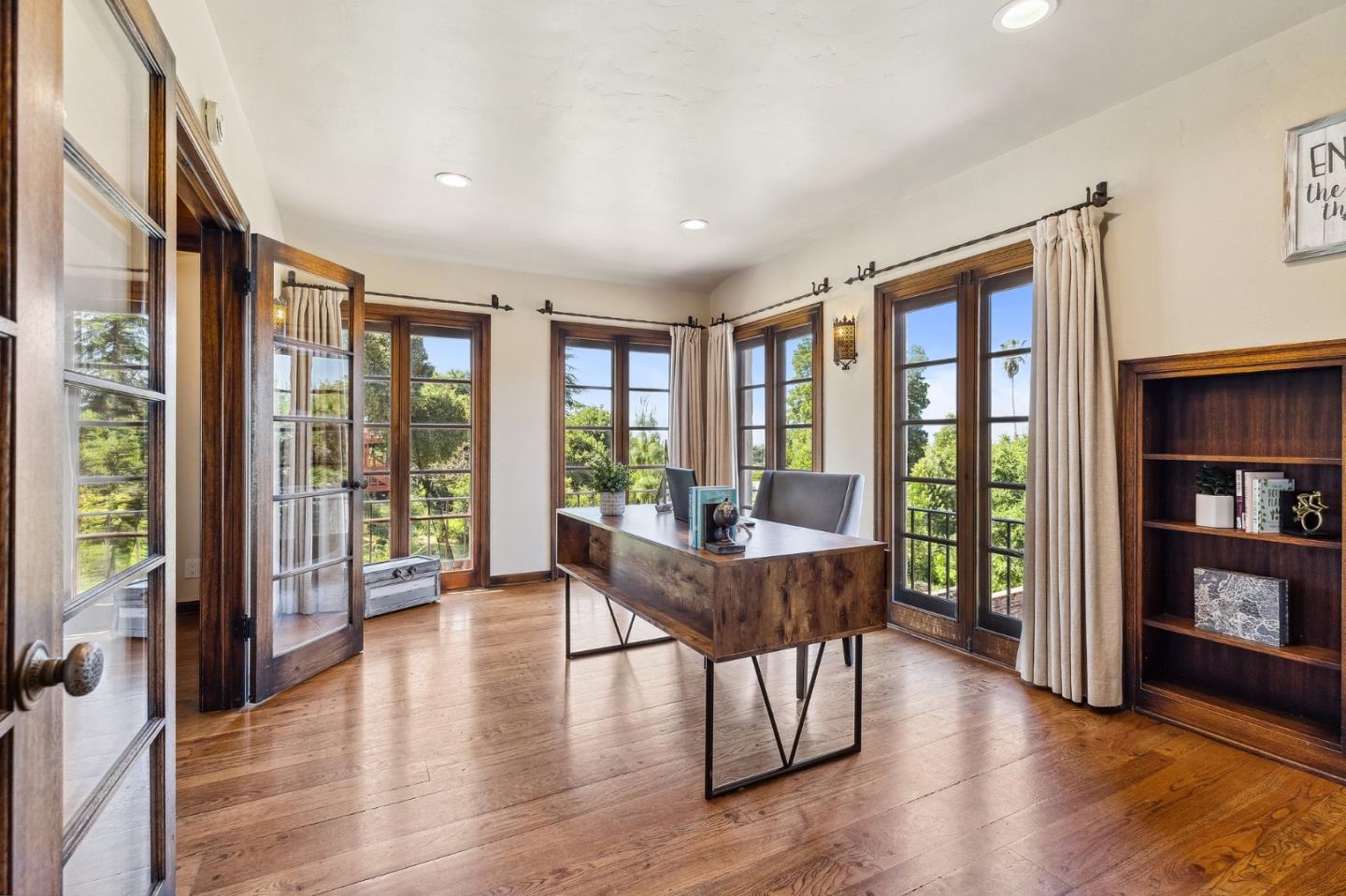 333 Crest Drive San Jose, CA 95127 - Photo 17 of 69 a living room with furniture floor to ceiling window and wooden floor