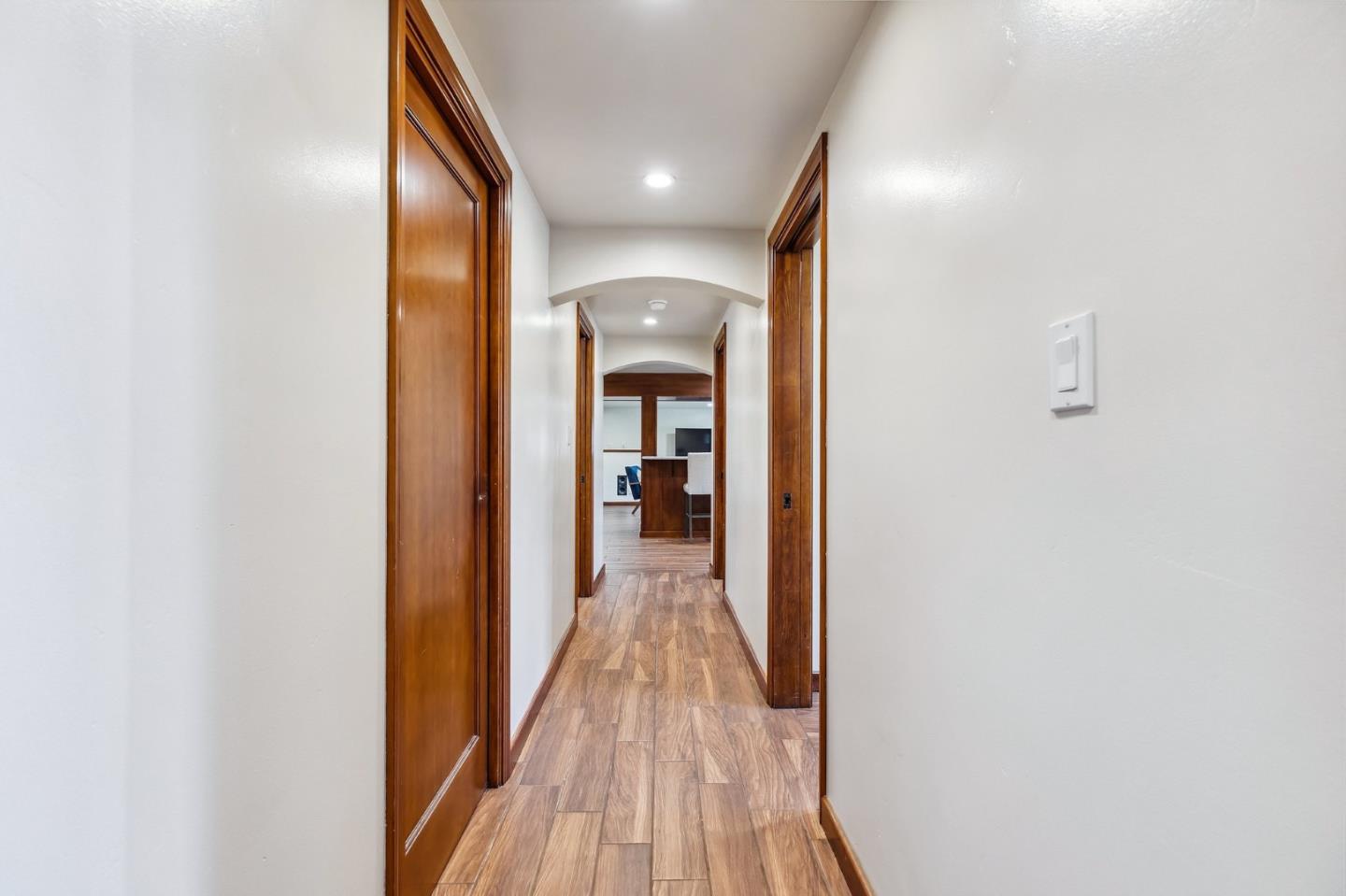 333 Crest Drive San Jose, CA 95127 - Photo 52 of 69 a view of a hallway with wooden floor