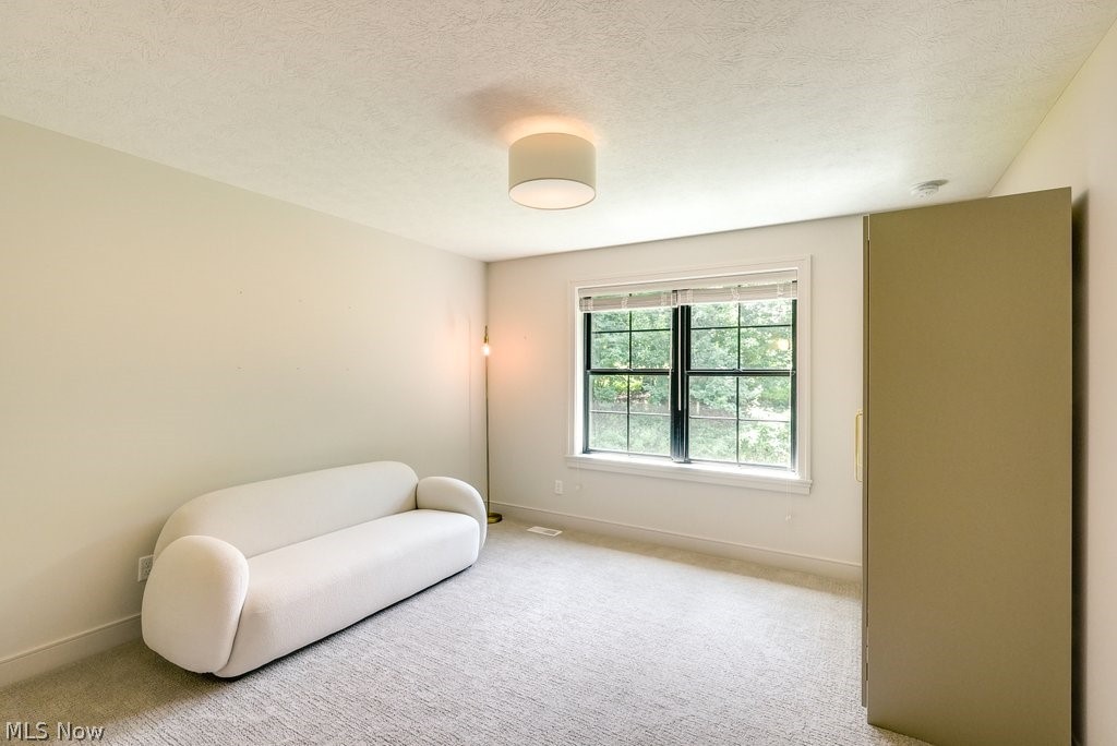 3040 Lander Road Pepper Pike, OH 44124 - Photo 26 of 38 Sitting room with carpet floors and a textured ceiling