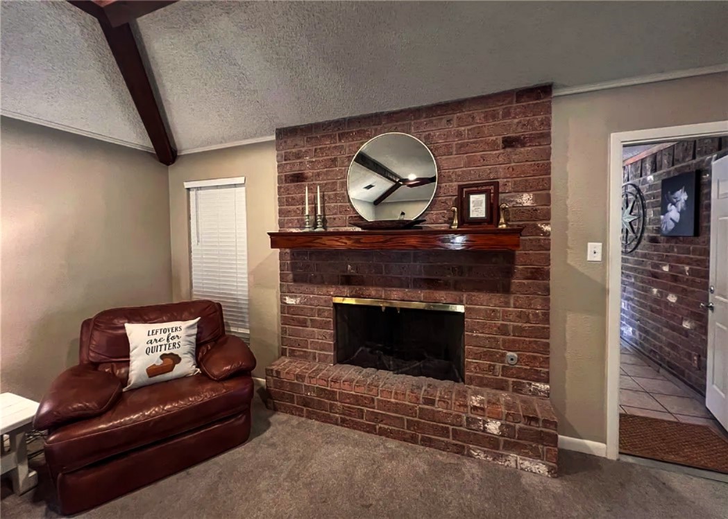 418 Seco Drive Portland, TX 78374 - Photo 7 of 32 a living room with furniture and a fireplace
