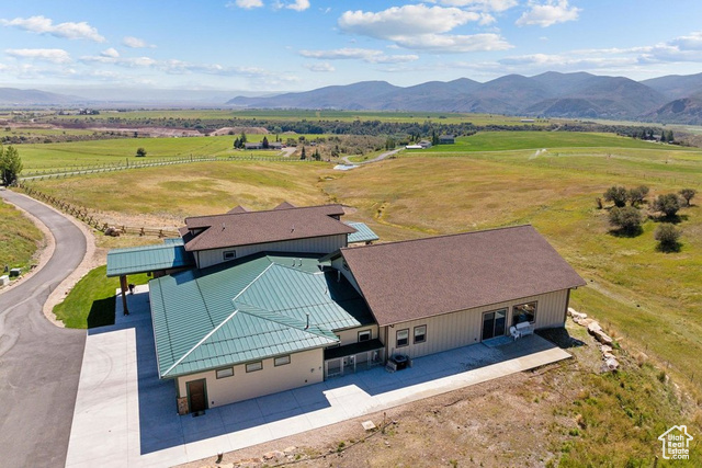 6117 North Rocky Ridge Road Peoa, UT 84061 - Photo 12 of 83 Bird's eye view featuring a mountain view and a rural view
