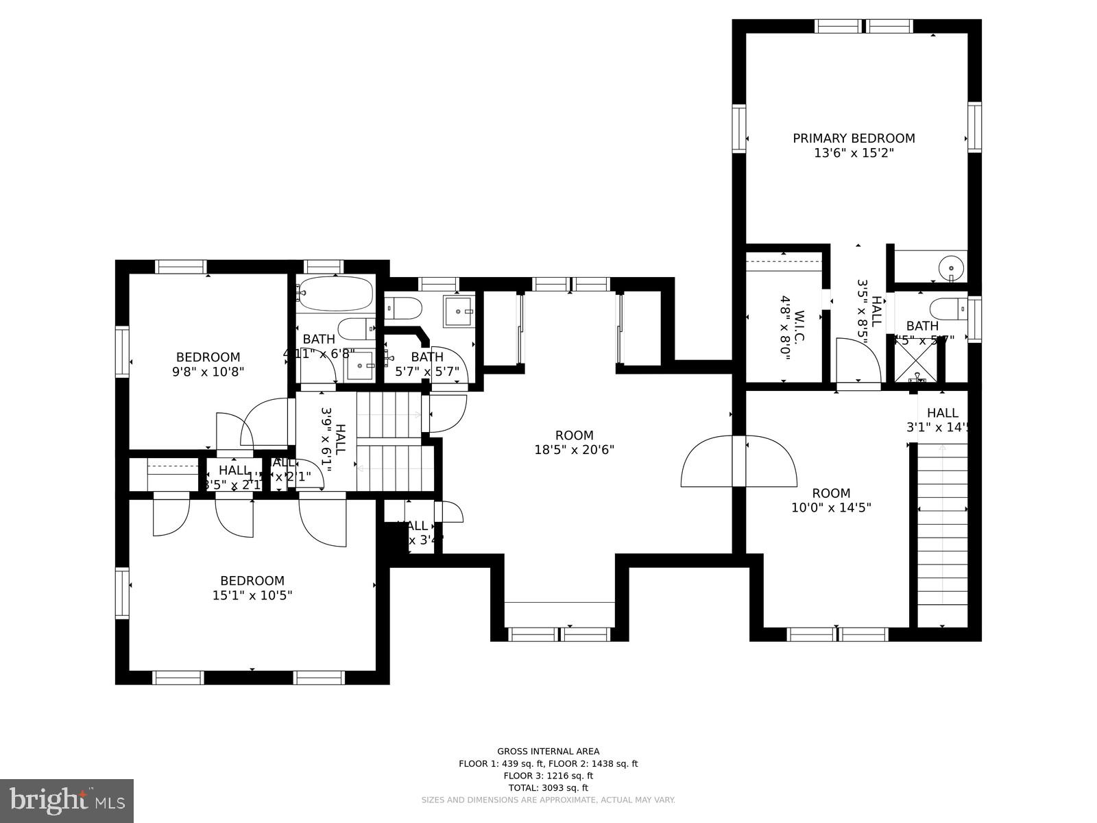 5717 Ogden Road Bethesda, MD 20816 - Photo 58 of 58 Second/third floor plans & dimensions