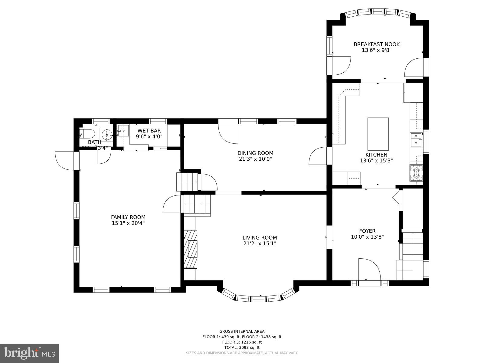 1st floor and mid lower level dimensions and plans