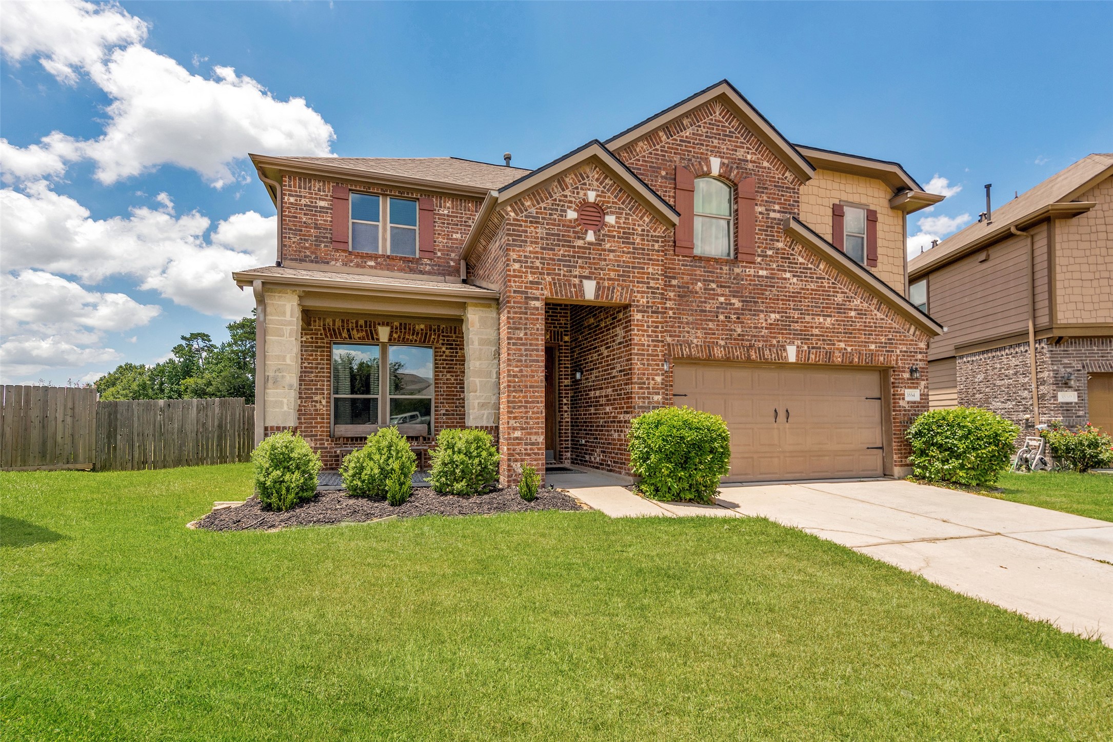 3554 Bennett Trails Drive Spring, TX 77386 - Photo 42 of 44 front view of a house with a yard