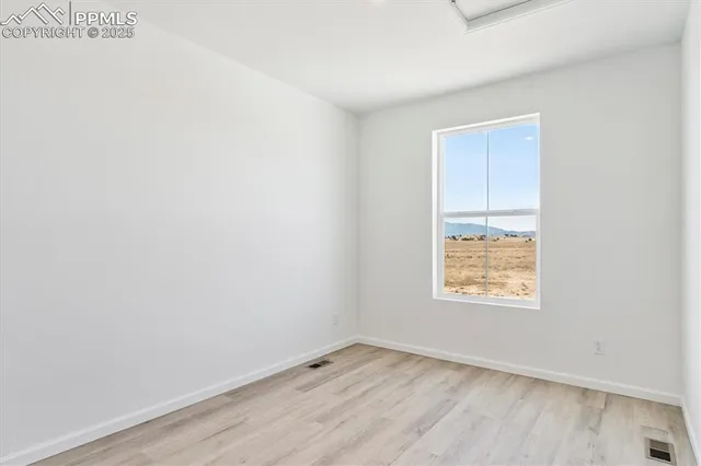 an empty room with a window