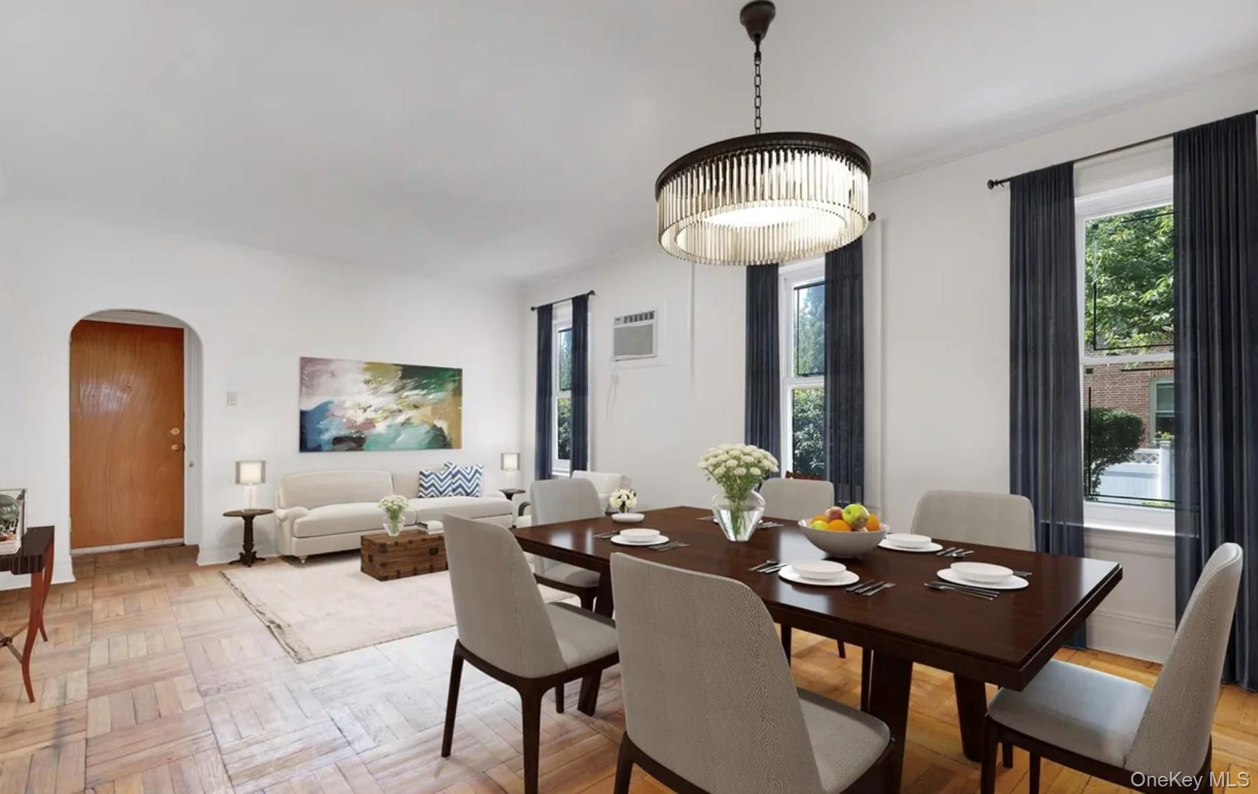 153 Dahill Road Brooklyn, NY 11218 - Photo 2 of 3 a view of a dining room with furniture window and outside view