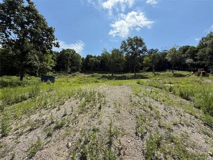 a view of a field of grass and trees